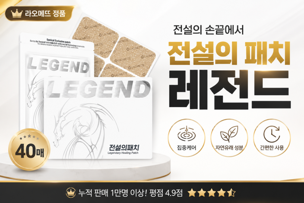 [라오메뜨 전설의패치 레전드 40매] 내돈내산 뻐근한 관절 근육통 완화 파스 추천 제품 이미지