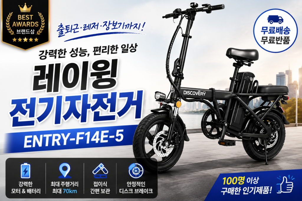 가성비 출퇴근용 접이식 전기자전거 추천! 레이윙 디스커버리 ENTRY-F14E-5 내돈내산 찐후기 제품 이미지