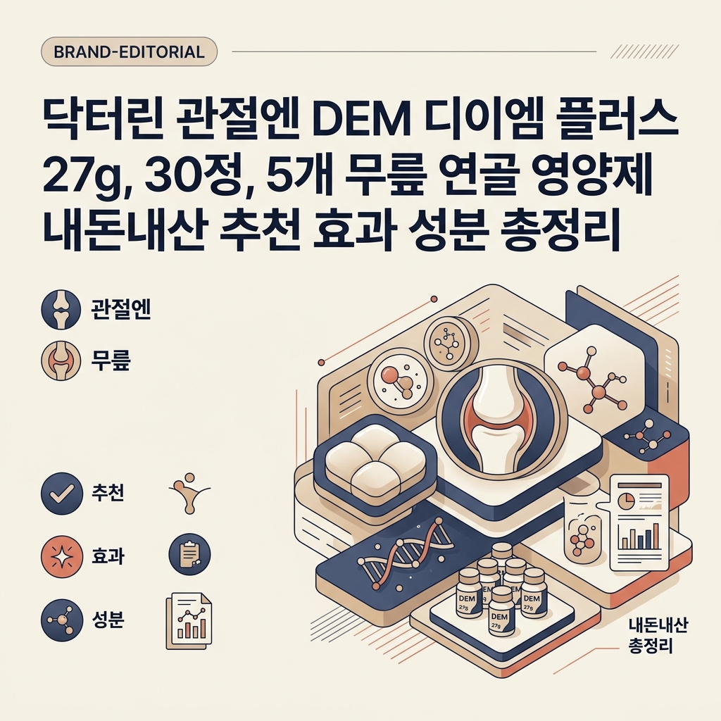닥터린 관절엔 DEM 디이엠 플러스 27g, 30정, 5개 무릎 연골 영양제 내돈내산 추천 효과 성분 총정리 제품 이미지