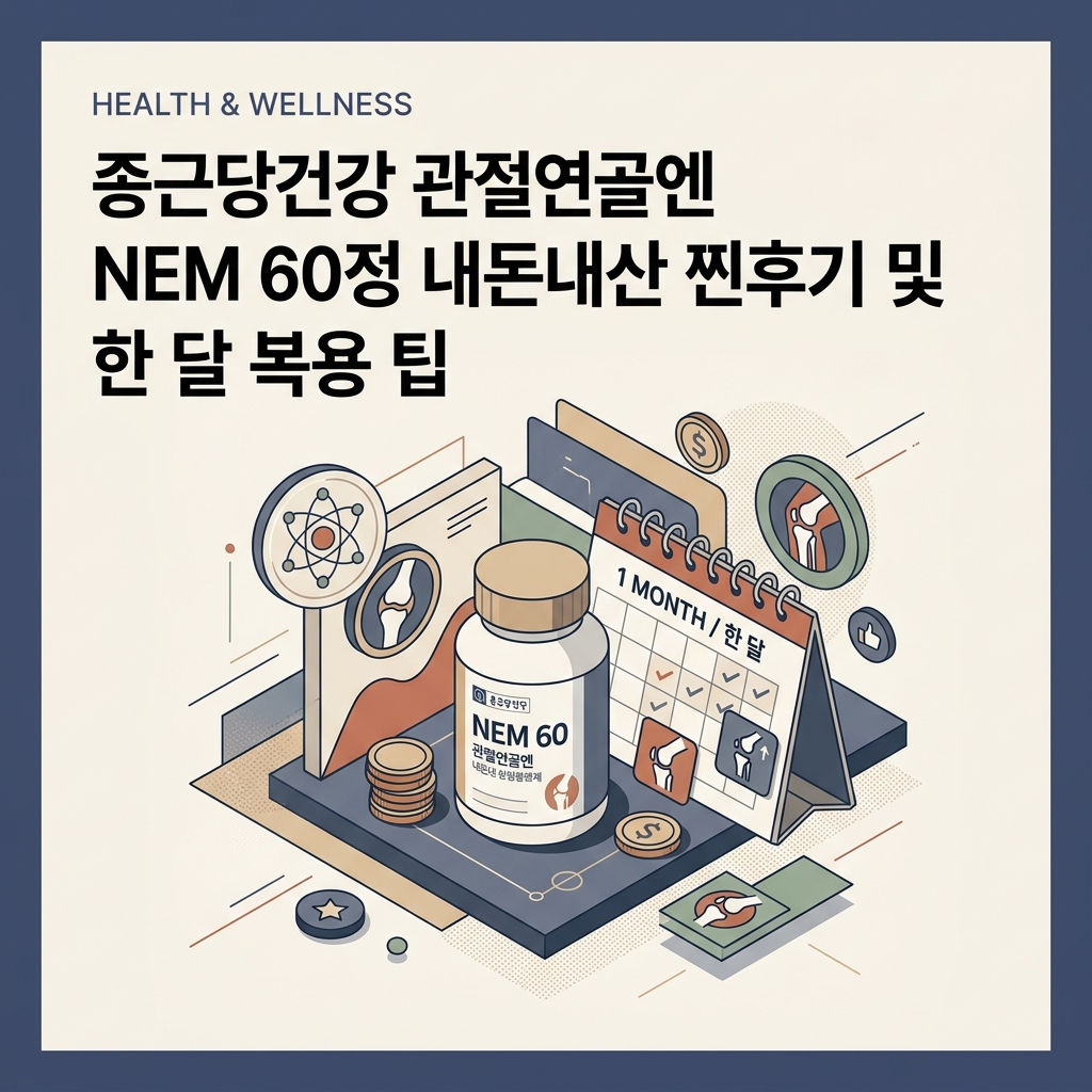 종근당건강 관절연골엔 NEM 60정 내돈내산 찐후기 및 한 달 복용 팁 제품 이미지