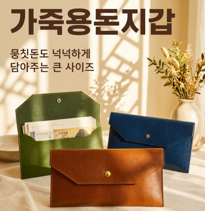 부모님 생신 및 골프 라운딩 필수템! 카이포 가죽 지갑 용돈 봉투 내돈내산 찐후기 & 최저가 구매처