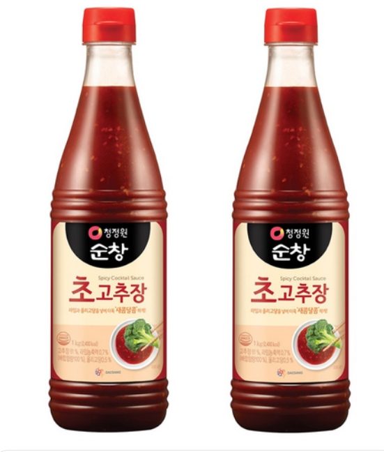 청정원순창 초고추장 1kg 2개 대용량 가성비 추천! 회, 오징어 숙회, 비빔국수 양념장 레시피