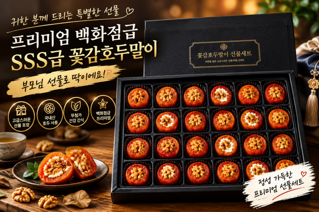 쫀득한 국내산 곶감과 고소한 호두의 완벽한 조화, [프리미엄] 백화점급 SSS급 곶감호두말이 추석선물세트 솔직 후기 및 정보 제품 이미지