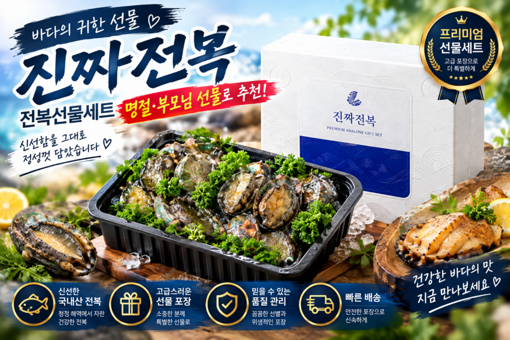 싱싱함이 살아있는 완도산 [진짜전복 전복선물세트 대/특대 사이즈 1.3kg 부터~ 고급 보자기 포장] 내돈내산 솔직 후기 및 가격 스펙 정보 제품 이미지