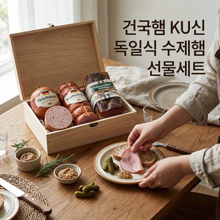 [기업 명절 선물 대량 구매 추천] 건국햄 KU신 독일식 수제햄 선물세트 | 고급 보냉가방 포함